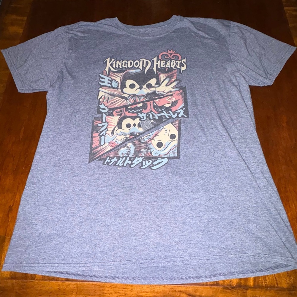 Kingdom Hearts Disney Graphic T‎ Shirt Grey Funko Pop Tee XXL